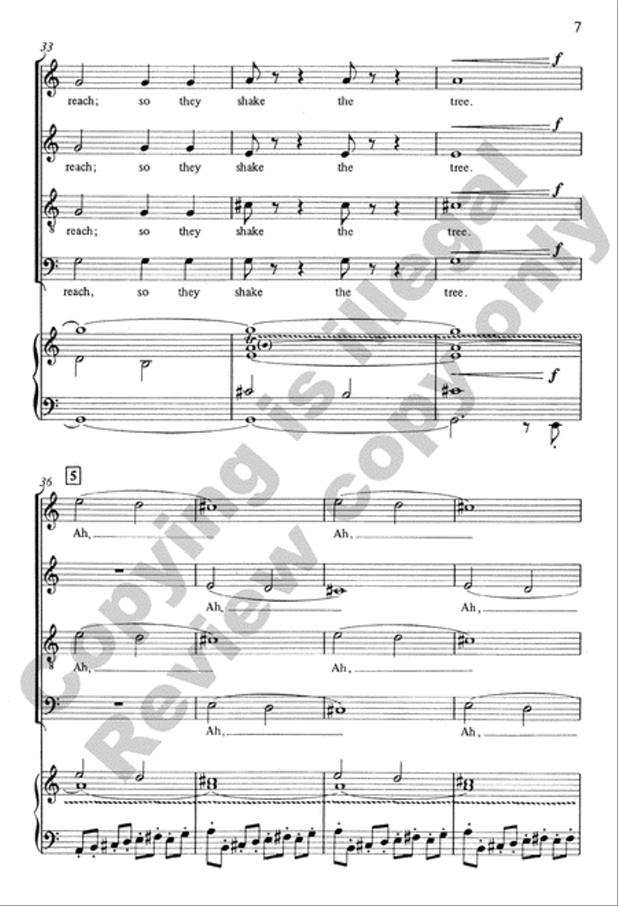 Three Summer Scenes: 3. Picking Apples SSA scores gallery preview page 8