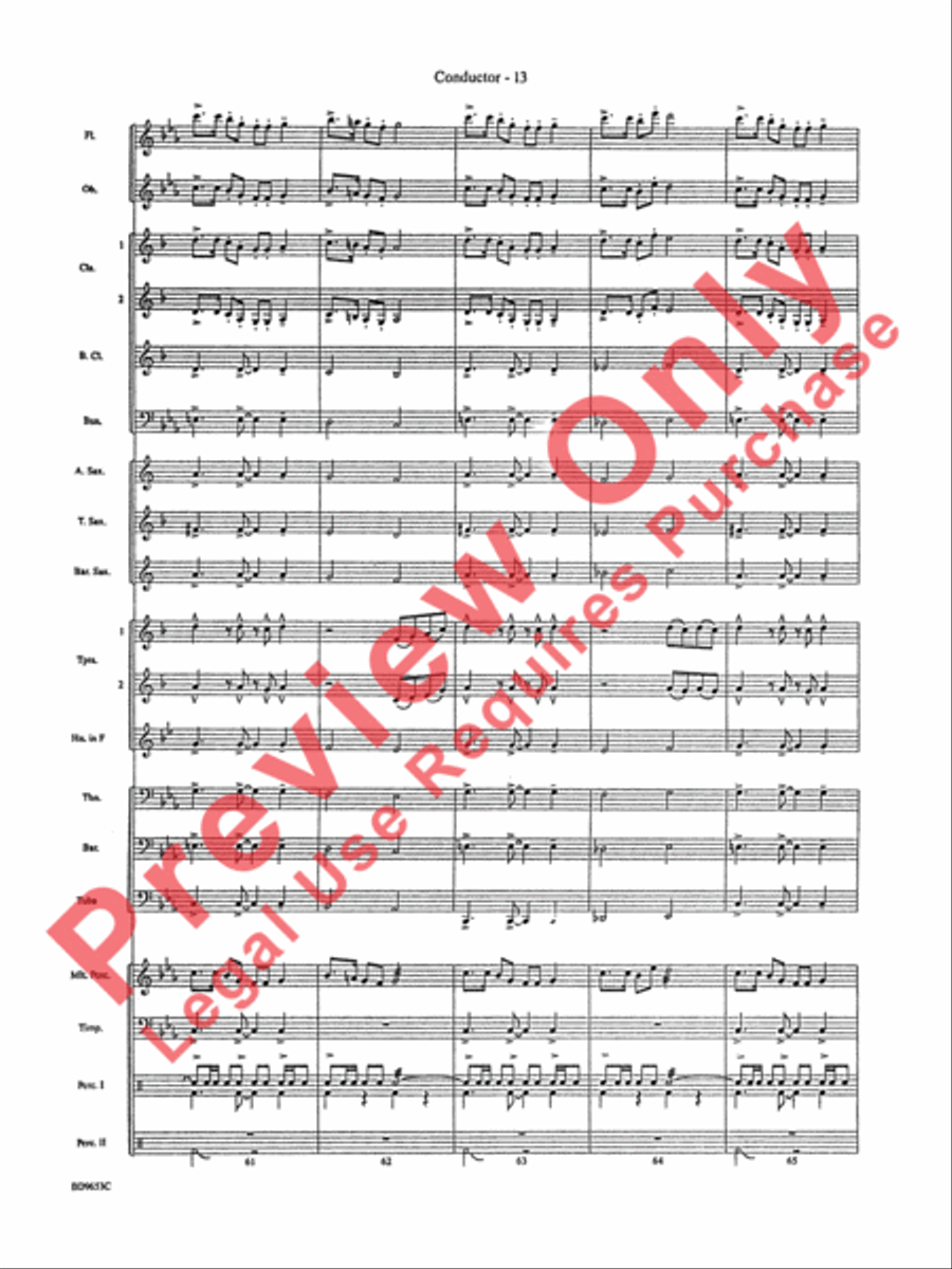 Maya: The Lost Civilization Concert Band scores gallery preview page 15
