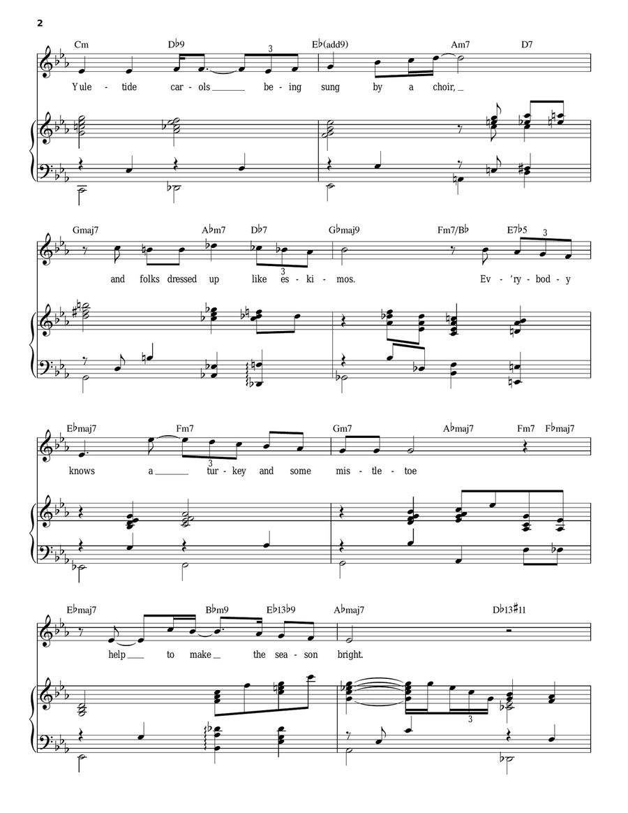 The Christmas Song (Chestnuts Roasting On An Open Fire) Piano, Vocal, Guitar scores gallery preview page 2