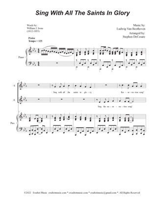 Book cover for Sing With All The Saints In Glory (Vocal Quartet - (SATB)