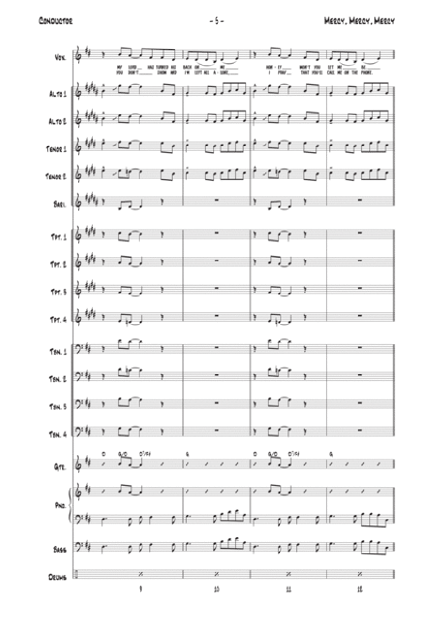 Mercy, Mercy, Mercy Jazz Ensemble scores gallery preview page 5