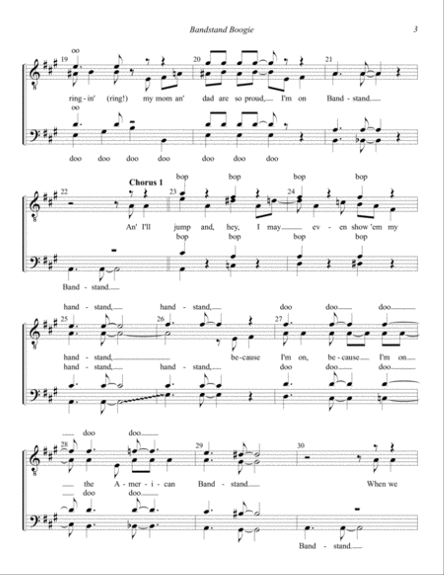 Bandstand Boogie TTBB scores gallery preview page 3