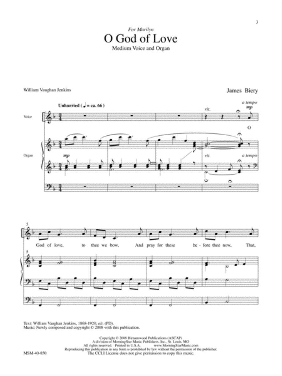 The Peace of Christ Three Vocal Solos for Weddings and General Use Medium Voice scores gallery preview page 3