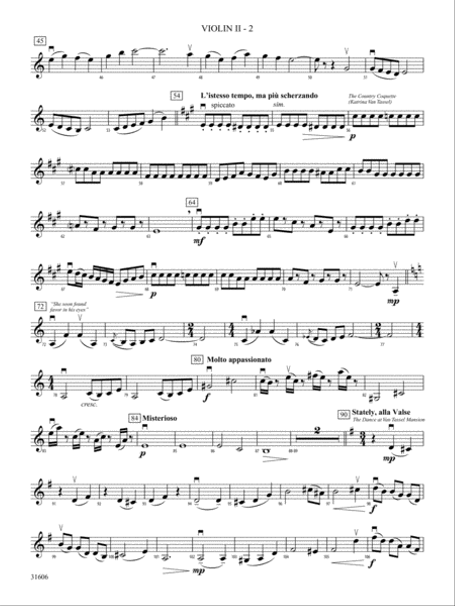 Legend of Sleepy Hollow: 2nd Violin String Orchestra scores gallery preview page 2