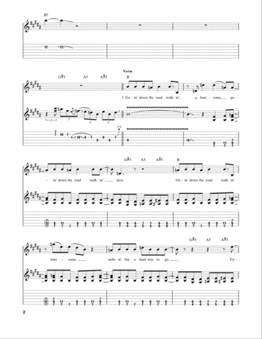 Never Lookin' Back Electric Guitar scores gallery preview page 2