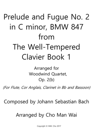 Prelude and Fugue No. 2 from "The Well-Tempered Clavier Bk 1", arr. for Woodwind Quartet, Op. 2(b)