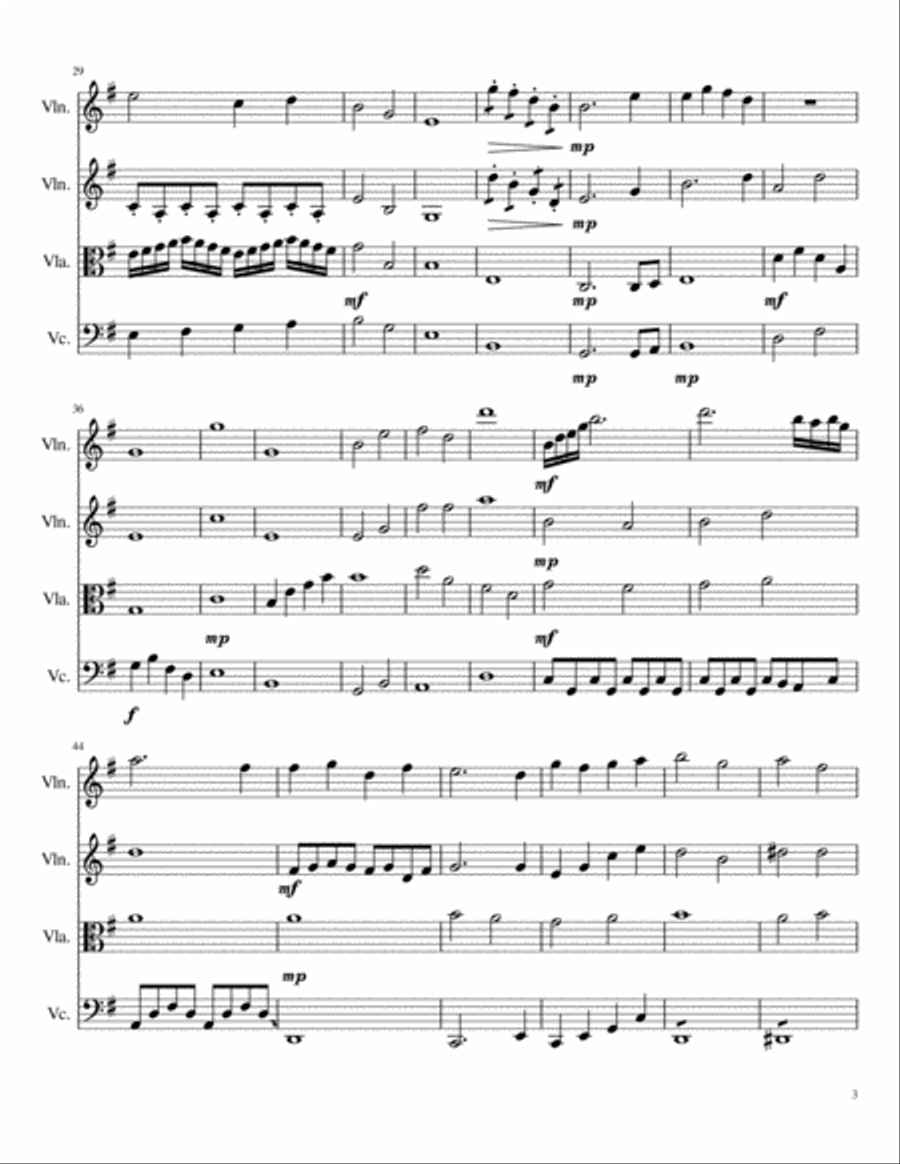 Suspended Hyperdrive (quartet) String Quartet scores gallery preview page 3