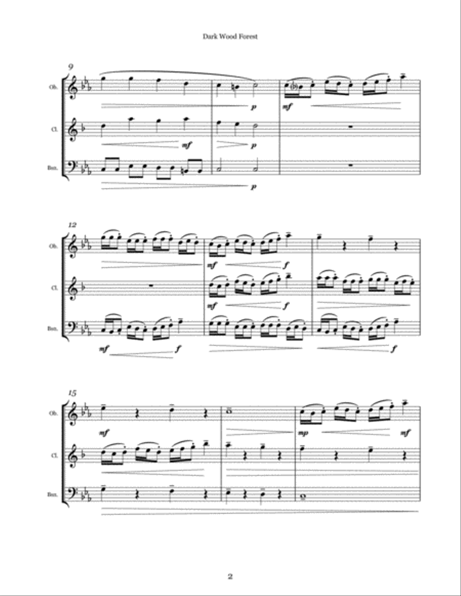 Dark Wood Forest Woodwind Trio scores gallery preview page 2
