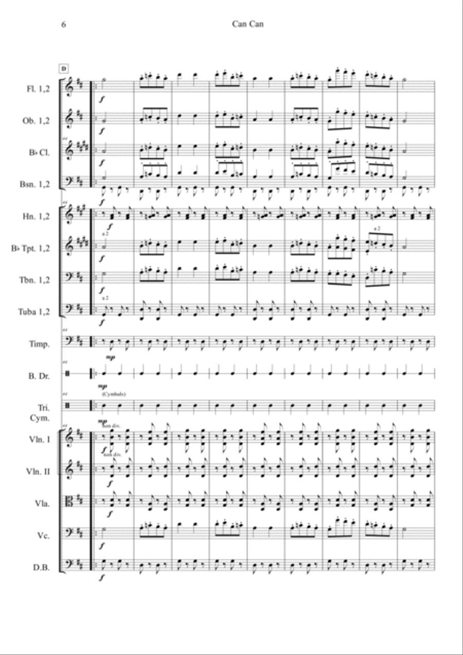 Can Can (from Orpheus in the Underworld) Orchestra scores gallery preview page 6