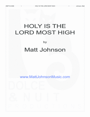 Holy Is the Lord Most High-for Communion