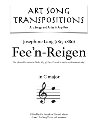 LANG: Fee'n-Reigen (transposed to C major)