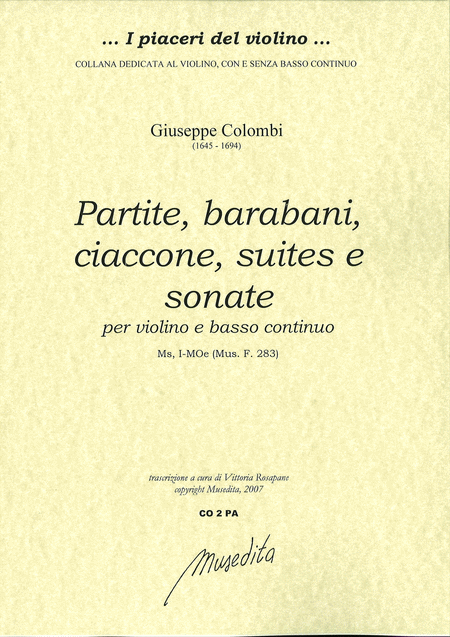 Partite, Barabani, Ciaccone, Suites e Sonate (Manuscript I-MOe)