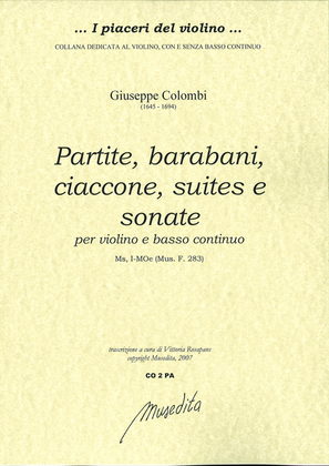 Book cover for Partite, barabani, ciaccone, suites e sonate (Ms, I-MOe)
