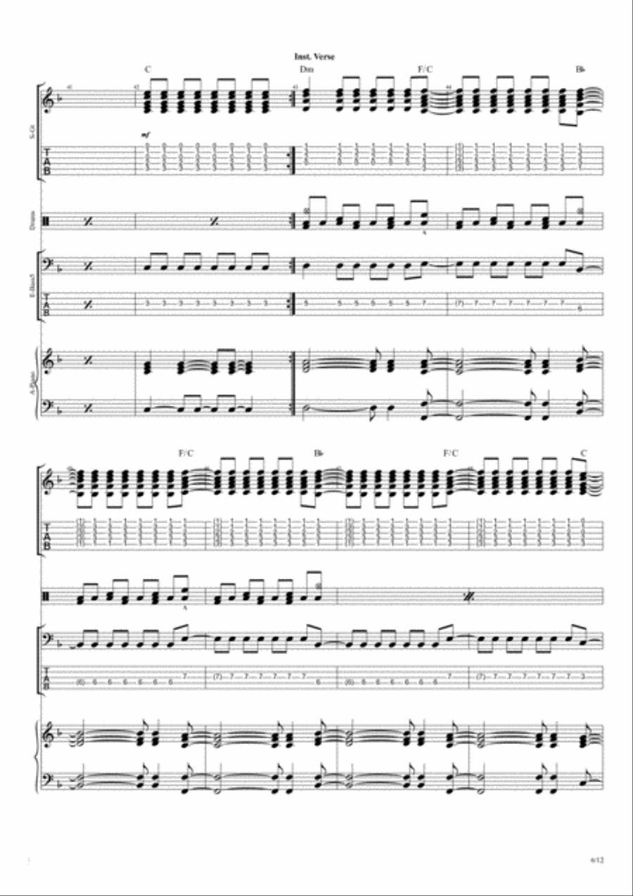 Hold Back The River Small Ensemble scores gallery preview page 6