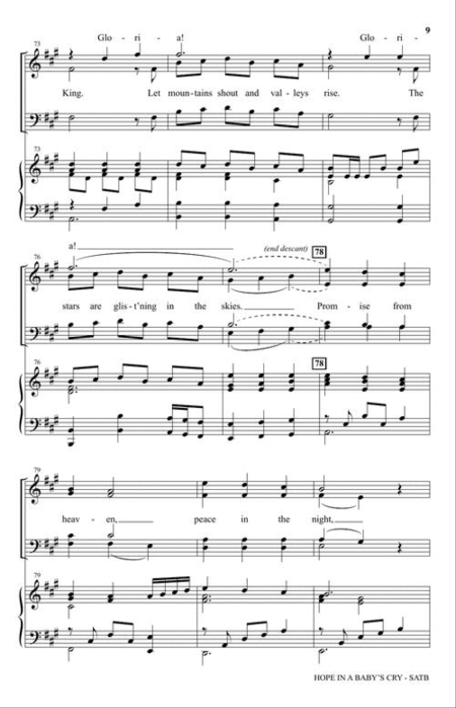Hope in a Baby's Cry 4-Part scores gallery preview page 6