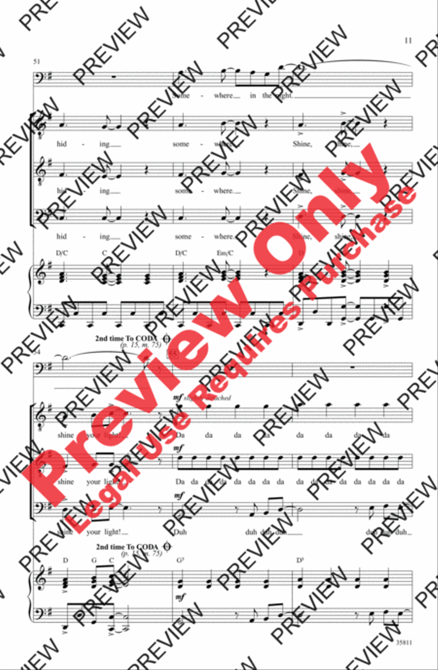 Don't Stop Believin' Men's Choir scores gallery preview page 11