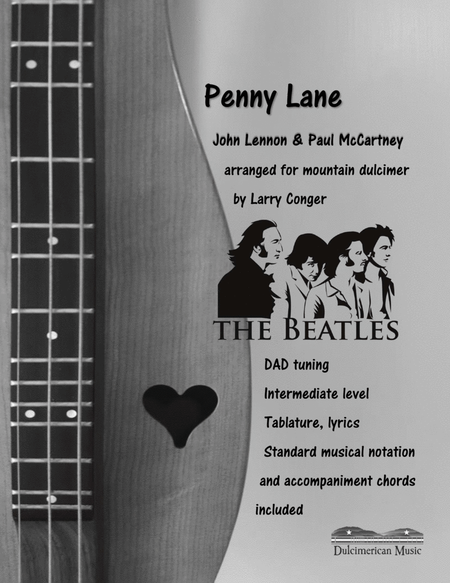 Penny Lane by The Beatles Dulcimer - Digital Sheet Music