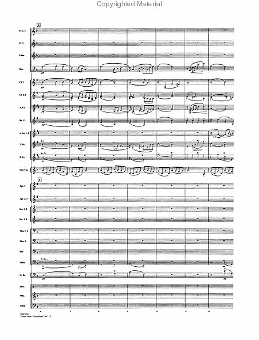 Theme from Schindler's List Concert Band scores gallery preview page 3