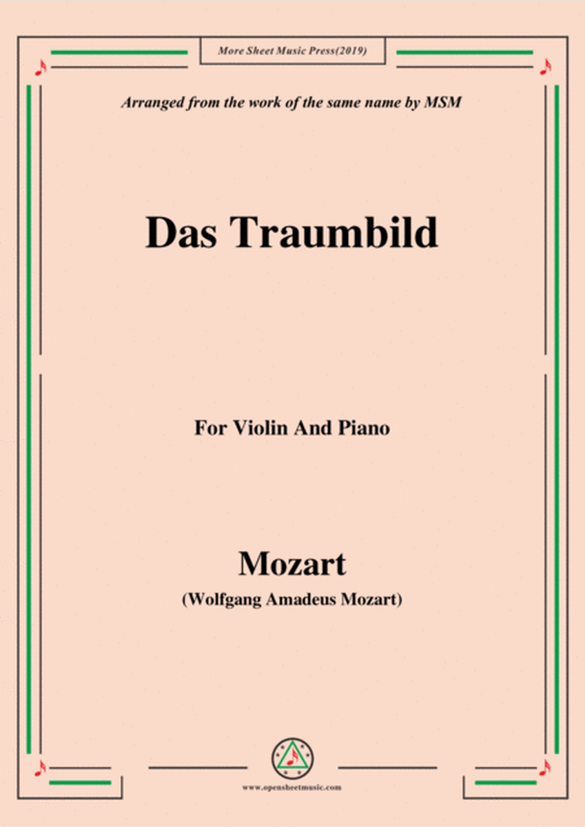 Mozart-Das traumbild,for Violin and Piano image number null