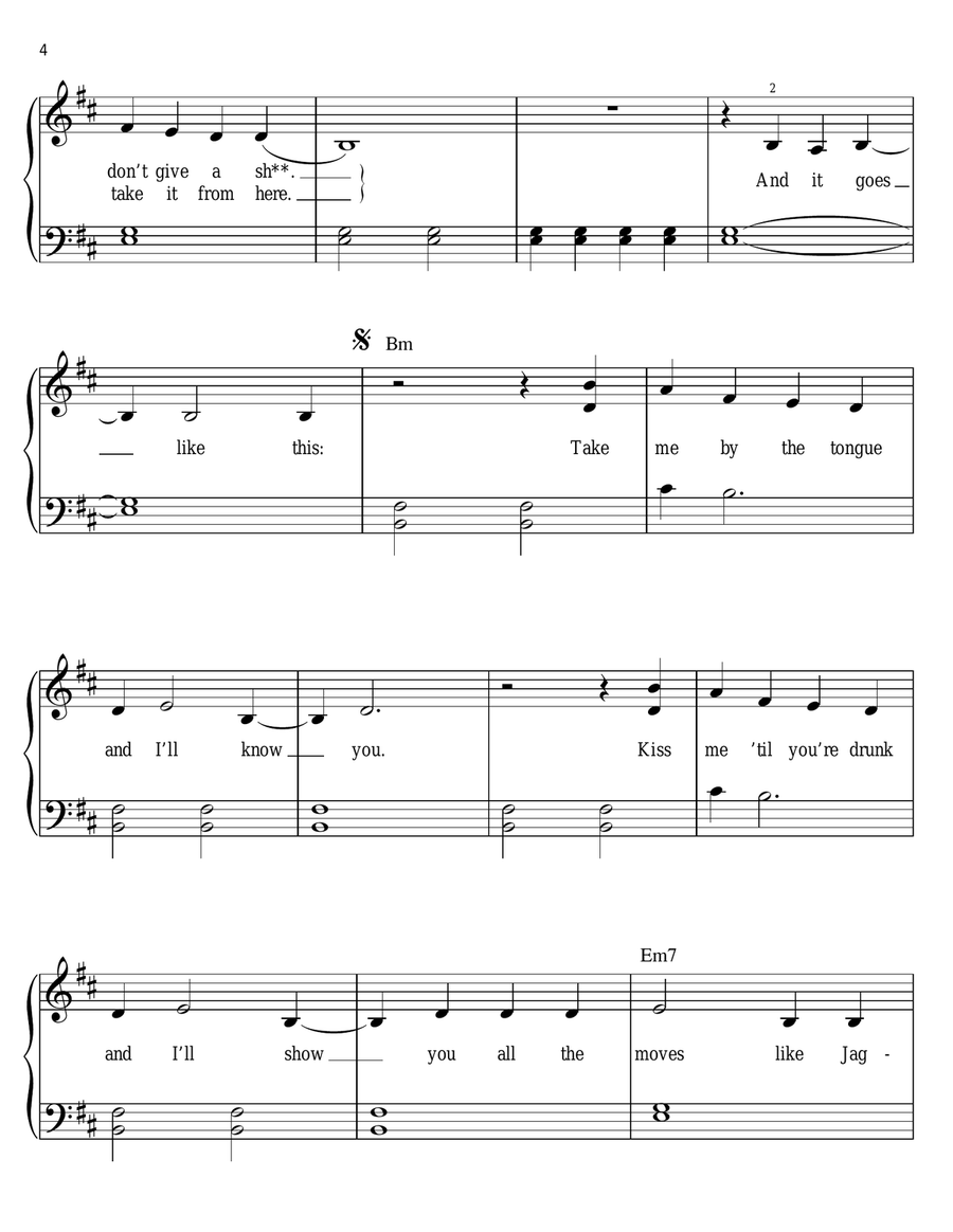 Moves Like Jagger Voice scores gallery preview page 4