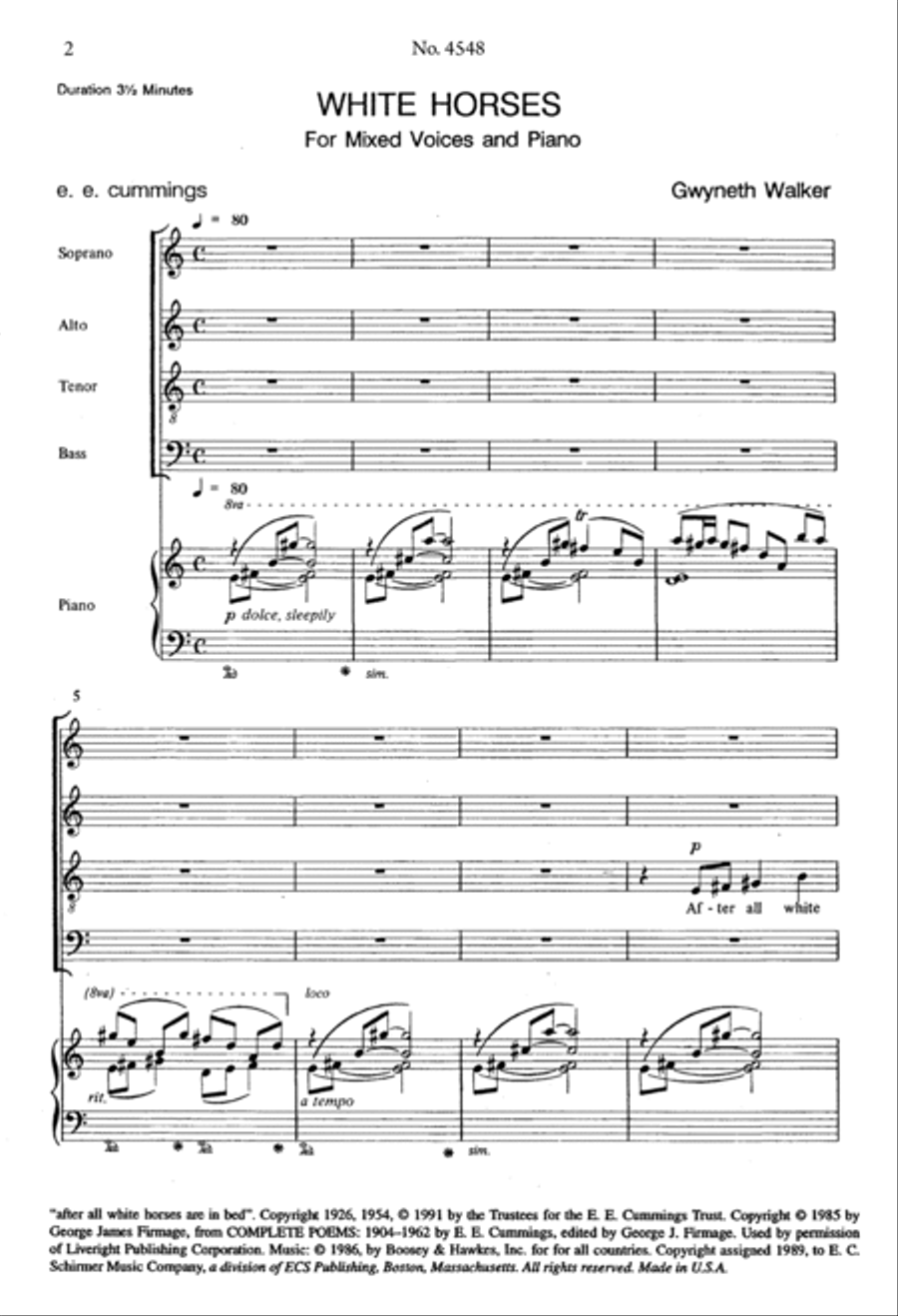 White Horses 4-Part scores gallery preview page 2