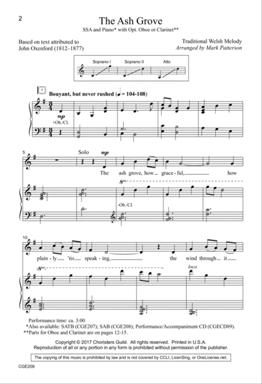 The Ash Grove (SSA) The Ash Grove (SSA) SSA scores gallery preview page 2
