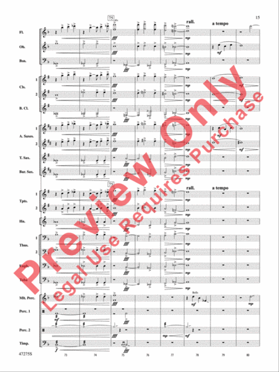 Power the Earth Concert Band scores gallery preview page 16