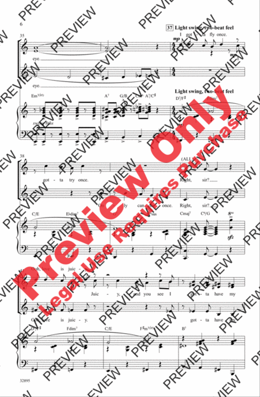 Don't Rain on My Parade Don't Rain on My Parade Women's Choir scores gallery preview page 6