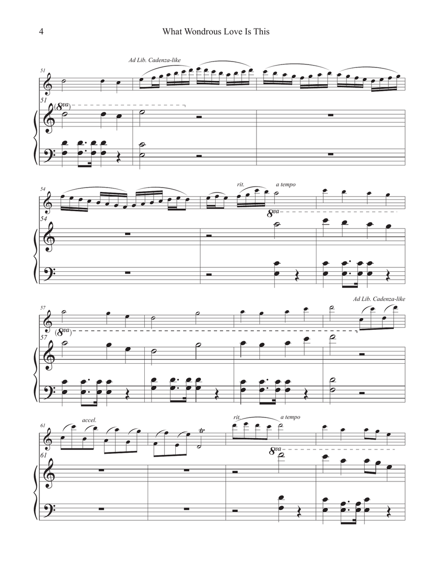 What Wondrous Love Is This (Flute and Piano) Flute Solo scores gallery preview page 4