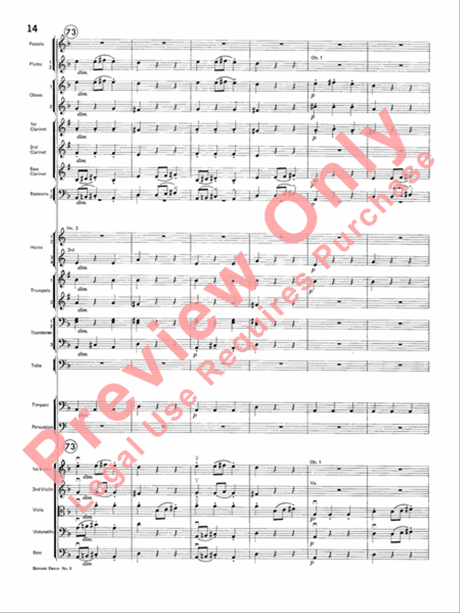 Slavonic Dance No. 8 Full Orchestra scores gallery preview page 15