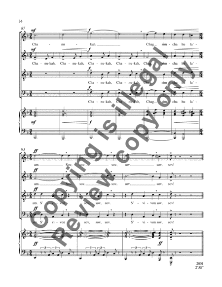 Five-Sided S'vivon (Choral Score) image number null