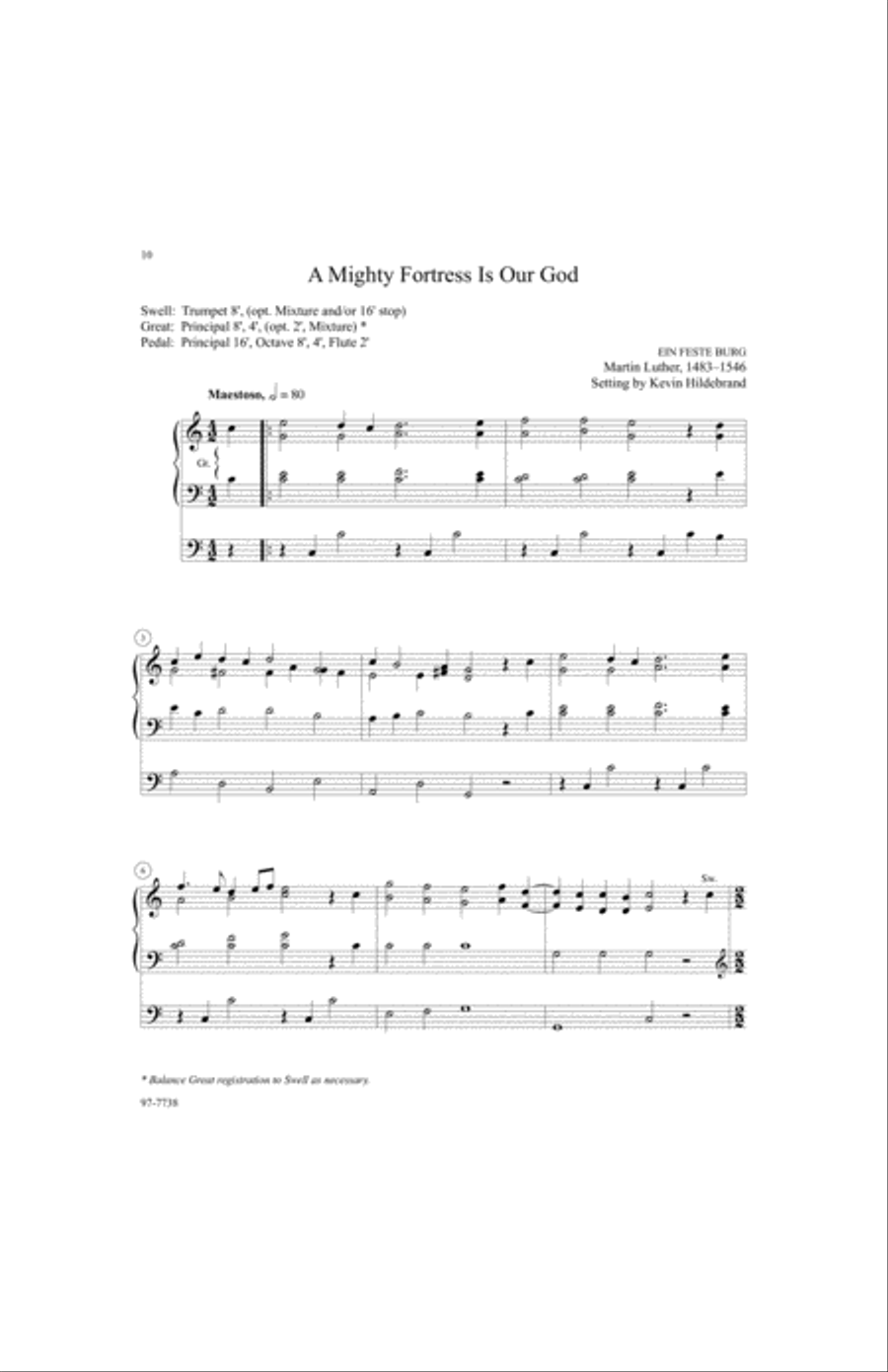 Salvation unto Us: Twelve Easy Organ Preludes for Reformation Organ scores gallery preview page 4