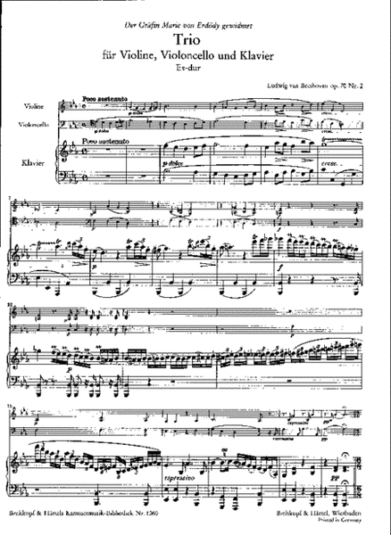 Piano Trio in Eb major Op. 70/2