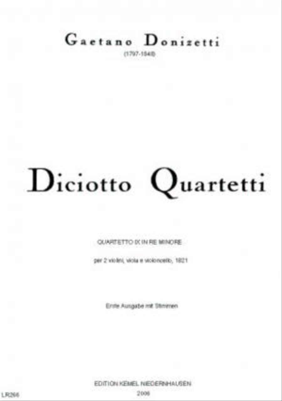 Quartetto IX in re minore