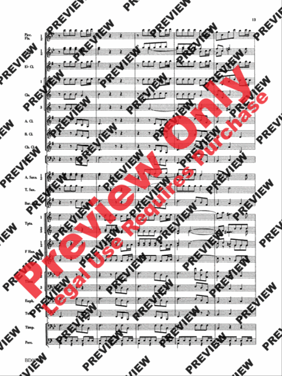 Water Music Suite Concert Band scores gallery preview page 13
