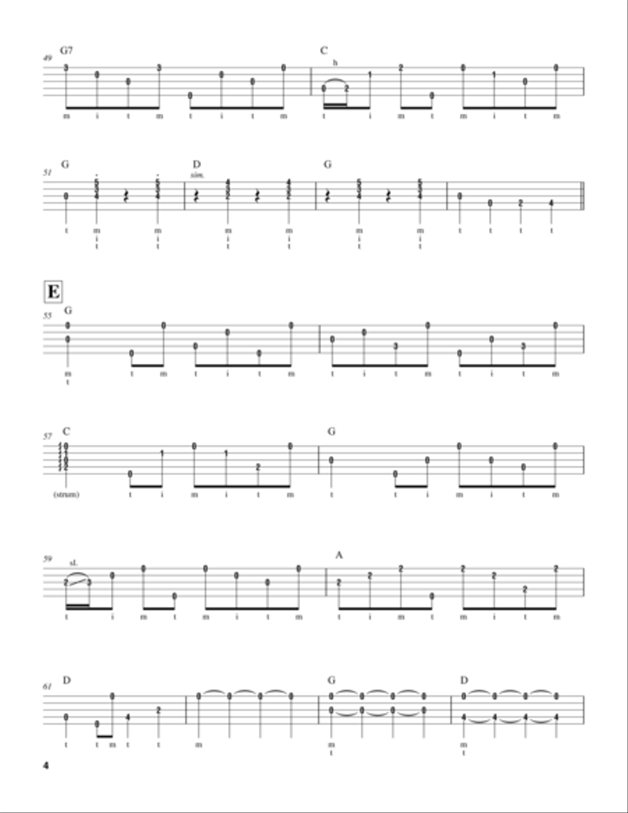 Grandfather's Clock Banjo scores gallery preview page 4