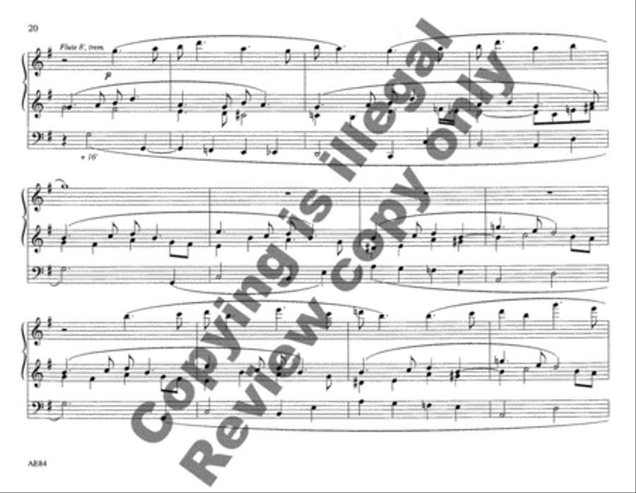 Choraleworks II Ten Chorale Preludes for Organ Organ Solo scores gallery preview page 13