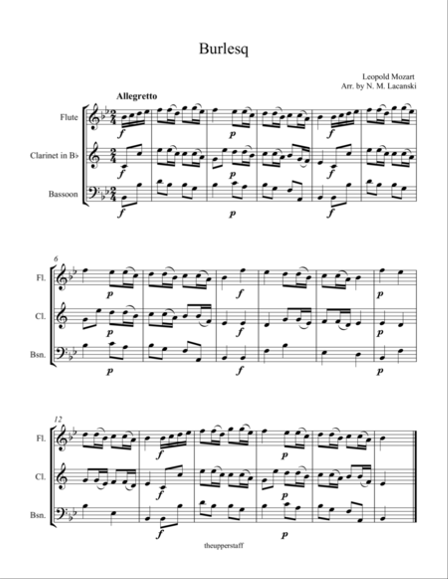 Burlesq Woodwind Trio scores gallery preview page 1