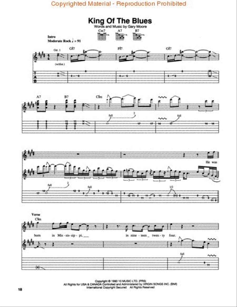 Gary Moore – Still Got the Blues Electric Guitar scores gallery preview page 3