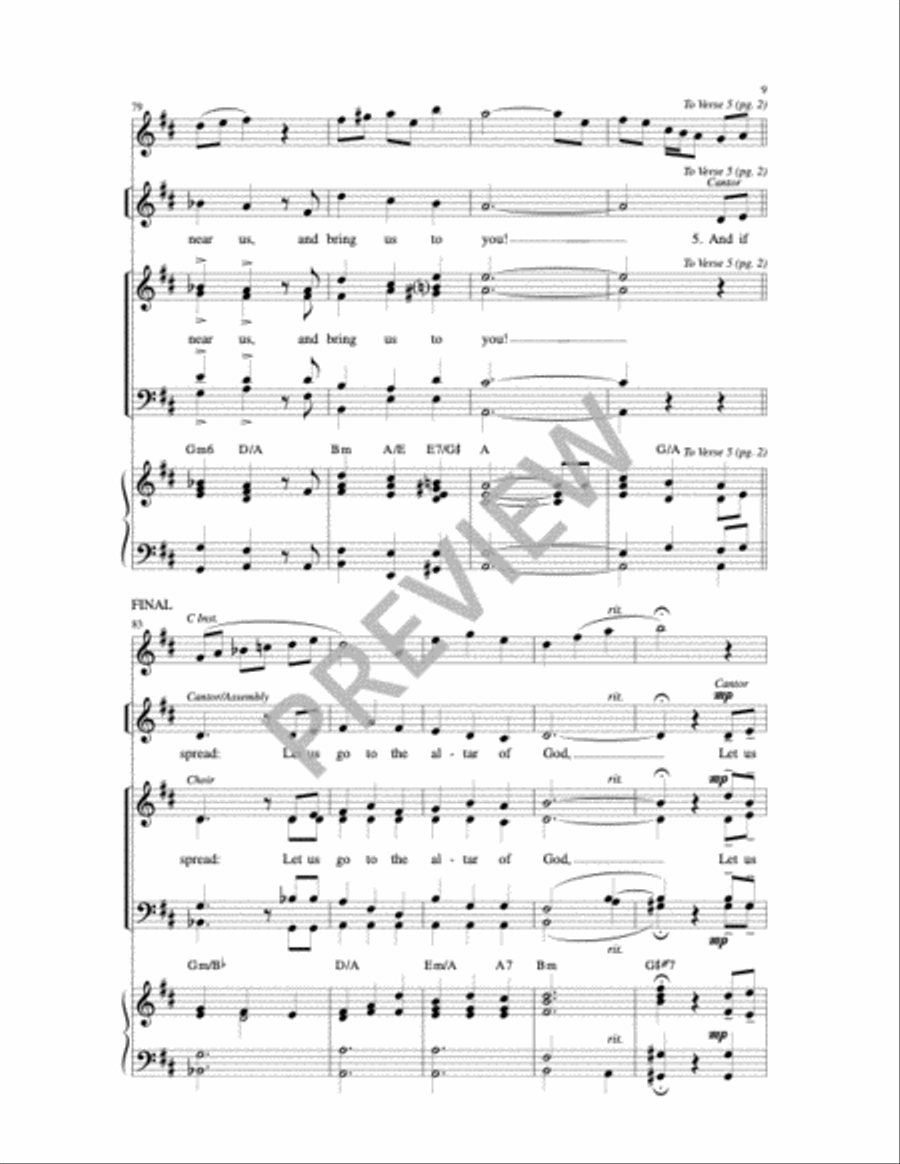 Let Us Go to the Altar of God 4-Part scores gallery preview page 8