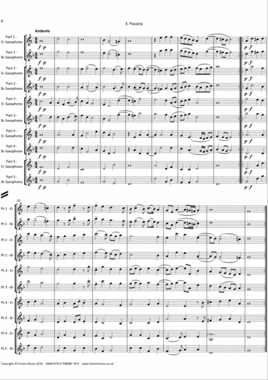 Royal Wind Music Royal Wind Music Saxophone Ensemble scores gallery preview page 6