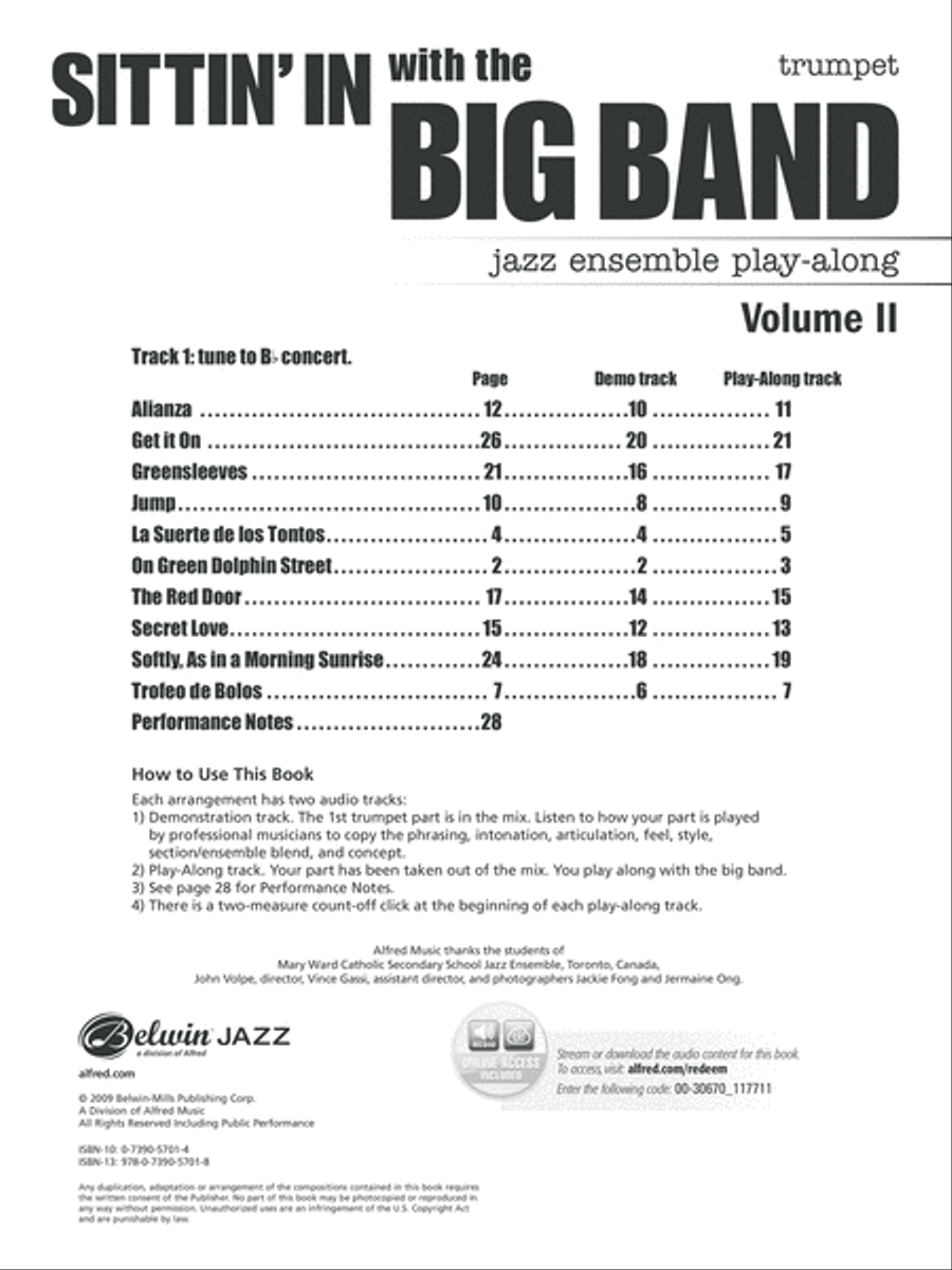 Sittin' In with the Big Band, Volume 2 Big Band scores gallery preview page 2