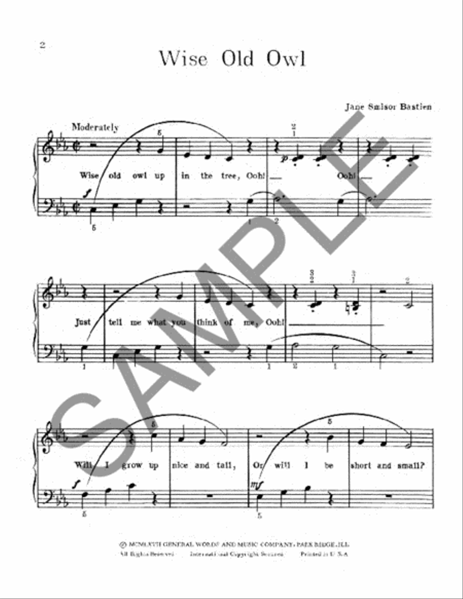 Wise Old Owl Piano Method scores gallery preview page 2