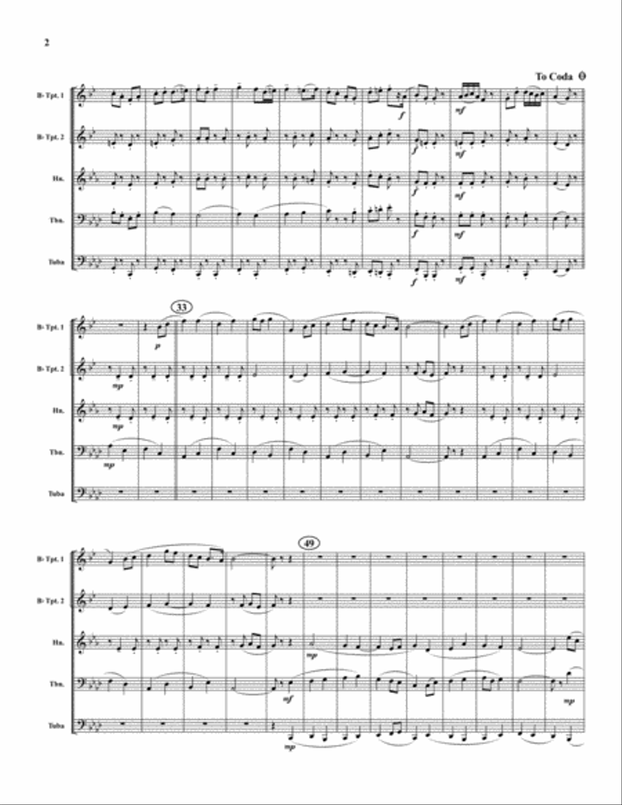 English Folk Song Suite English Folk Song Suite Brass Quintet scores gallery preview page 2