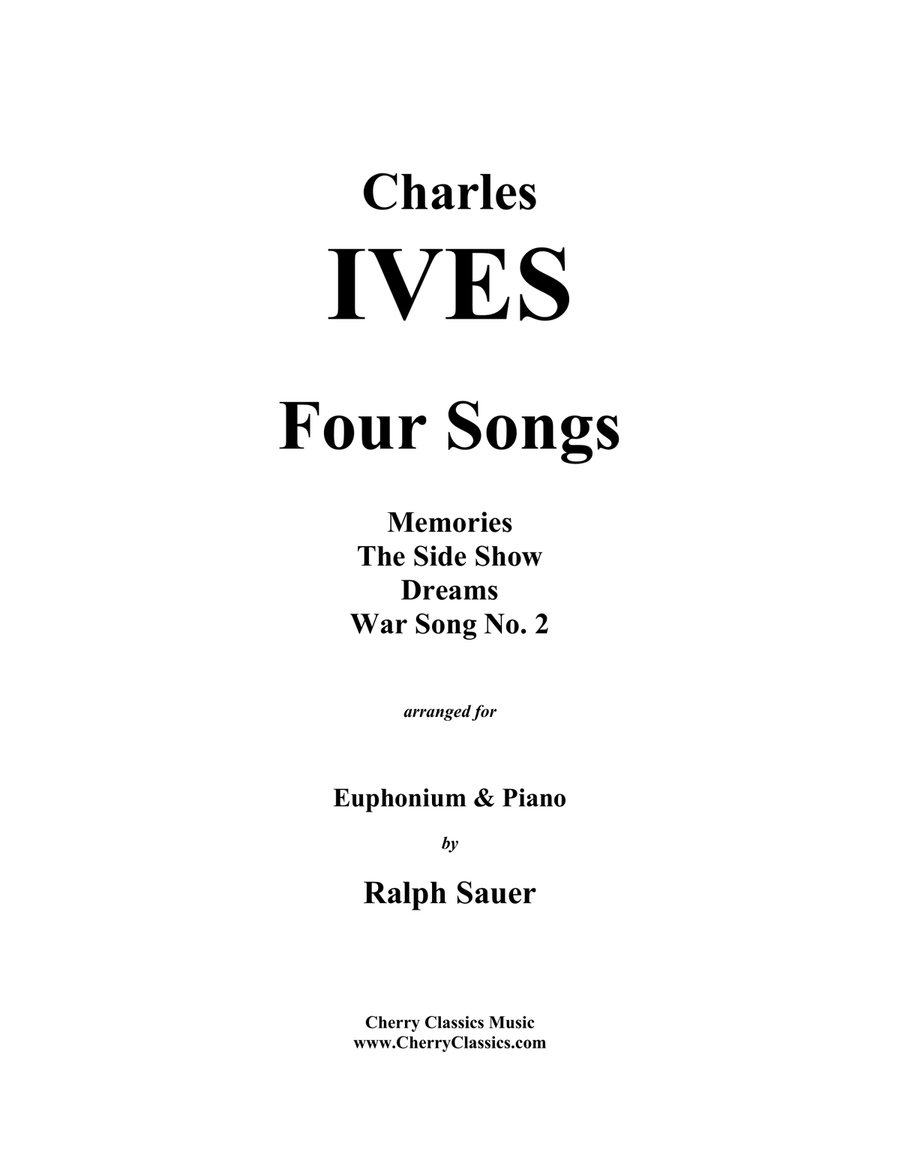 Four Songs for Euphonium & Piano Euphonium scores gallery preview page 1