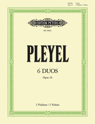 Book cover for 6 Duets Op. 24 for 2 Violins