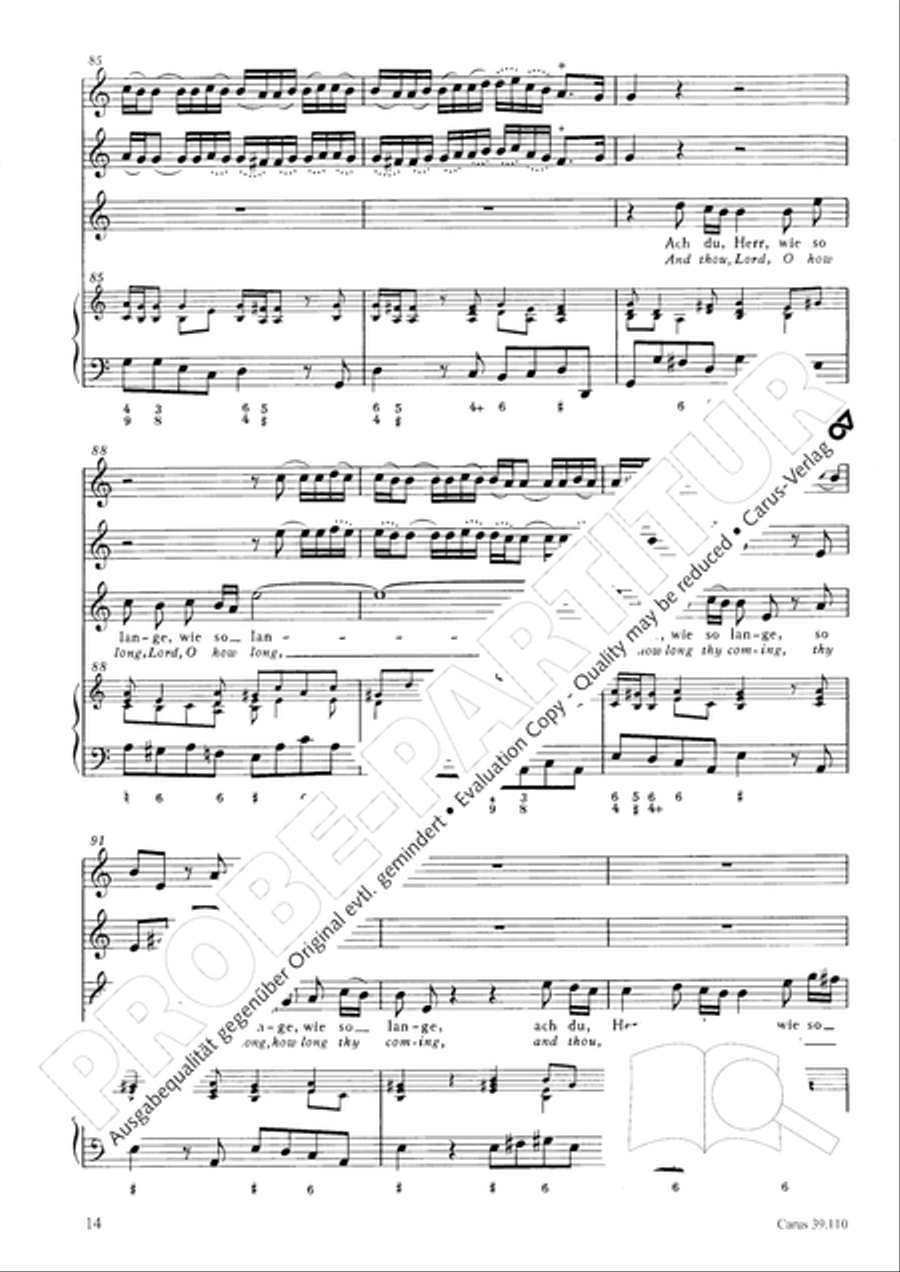 O Lord, punish me not (Ach Herr, strafe mich nicht) Tenor Voice scores gallery preview page 15