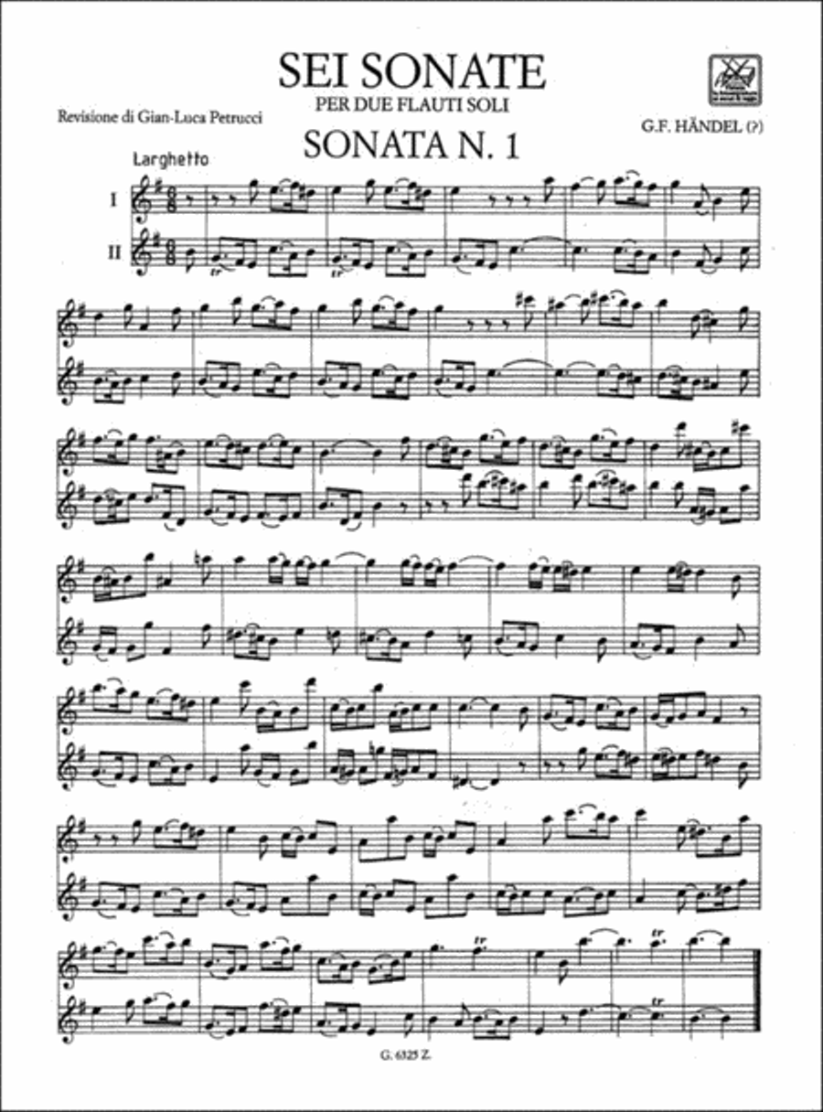 6 Sonate 6 Sonate Flute Duet scores gallery preview page 2