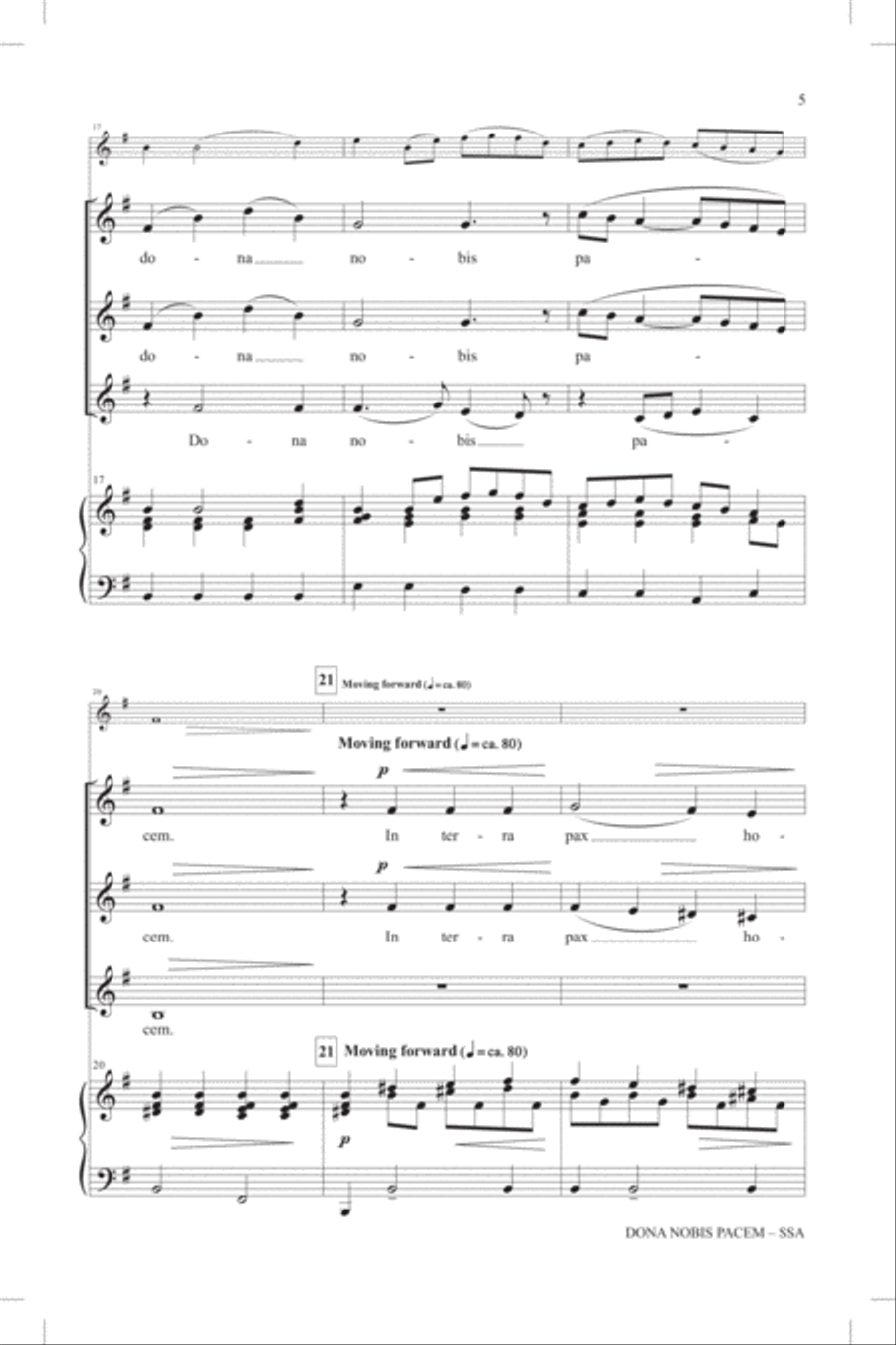 Dona Nobis Pacem SSA scores gallery preview page 3