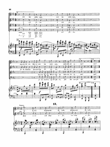 Brahms: Liebeslieder Walzer (Love Song Waltzes), Op. 52 No. 13 (choral score)